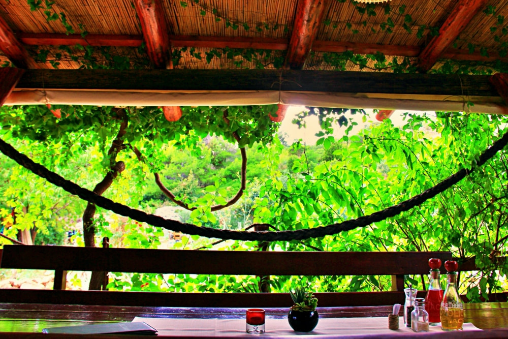 Photograph of a restaurant at the Pakleni islands