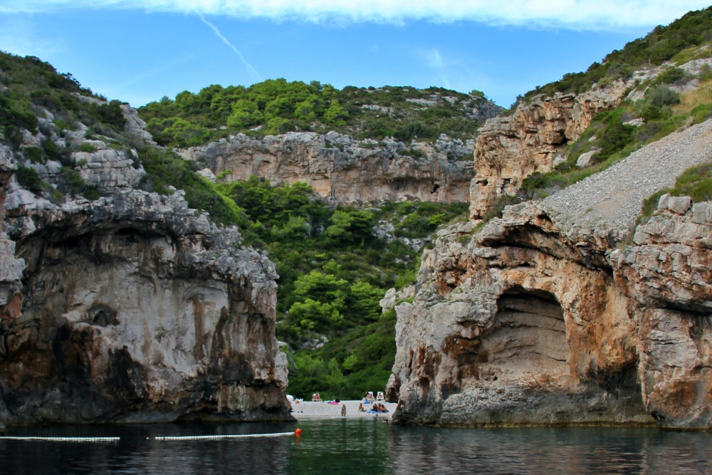 Photograph of a secluded bay