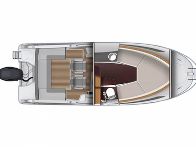 Floor plan of a cap camarat 7.5 speed boat