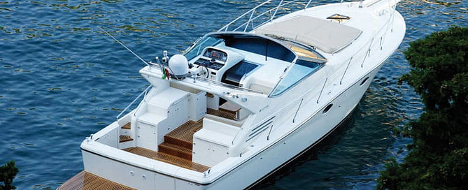 Uniesse 42 modern yacht anchored at Kolocep island bay in Dubrovnik, Croatia